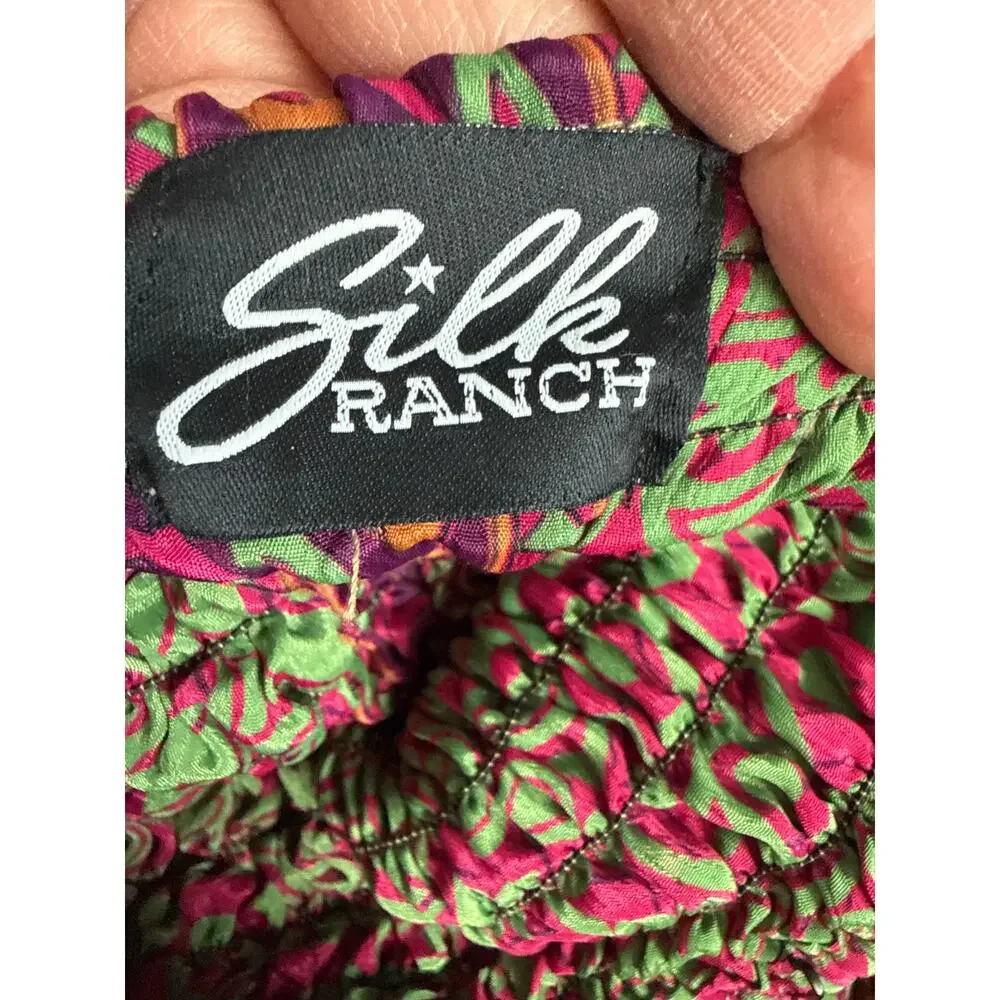 Silk Ranch Maxi Palazoo Upcycled Silk Pants Multicolor Size One Size Fits Most - Picture 7 of 9